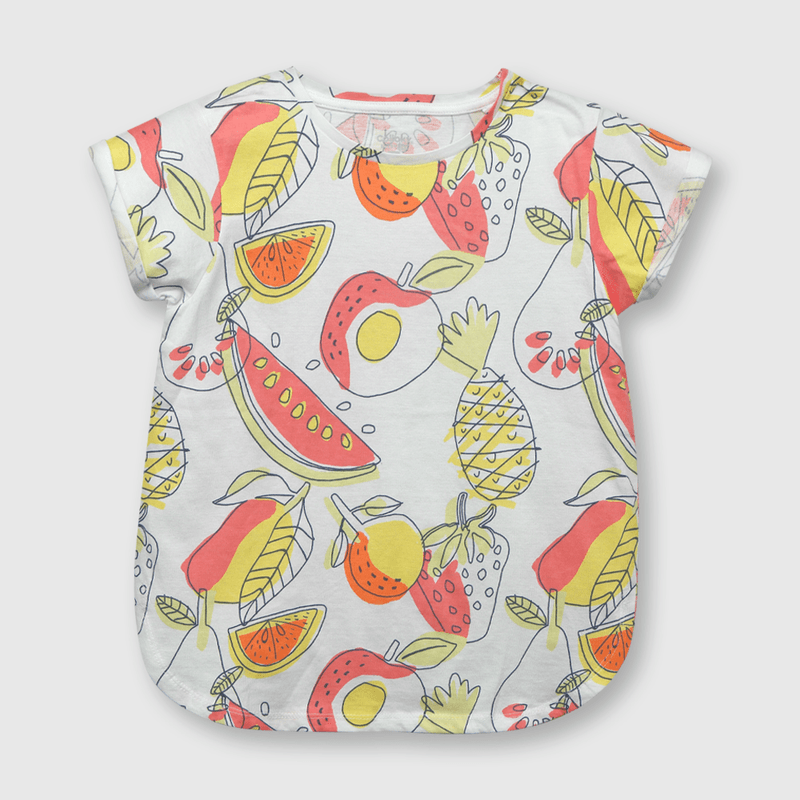 Polera de niña frutas blanca (2 a 12 años)
