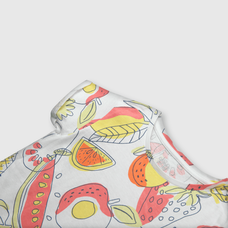 Polera de niña frutas blanca (2 a 12 años)