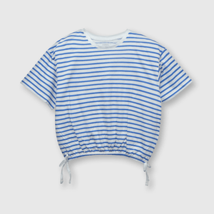 Polera de niña listada azul (2 a 12 años)