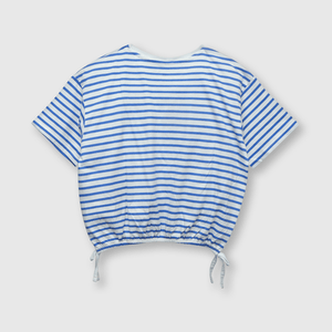 Polera de niña listada azul (2 a 12 años)