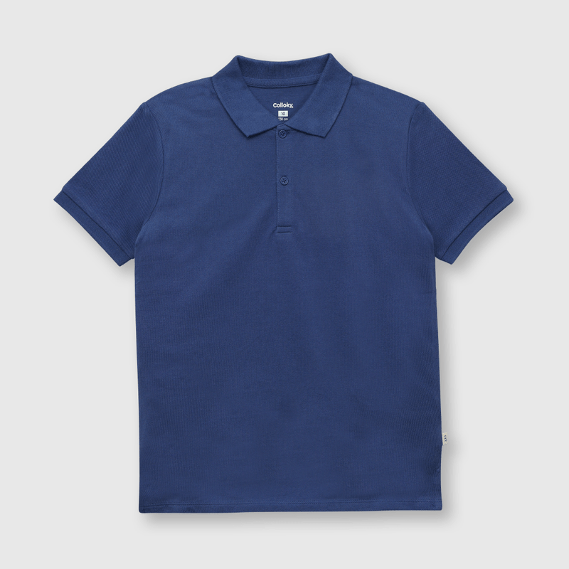 Polera de niño pique azul (2 a 12 años)