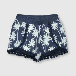 Short de niña estamado de punto azul (2 a 12 años)