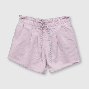 Short de niña recogido de punto lila (2 a 12 años)