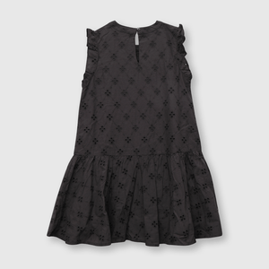 Vestido de niña brodery gris (2 a 12 años)
