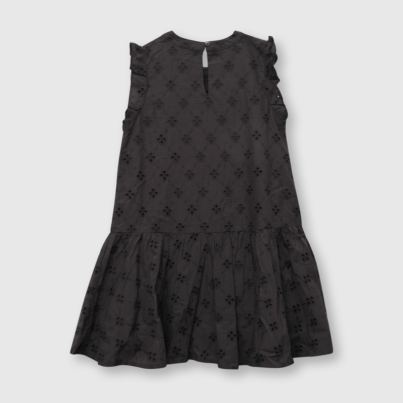 Vestido de niña brodery gris (2 a 12 años)