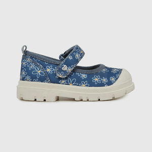 Ballerina de niña estampada con velcro azul (21 a 27)