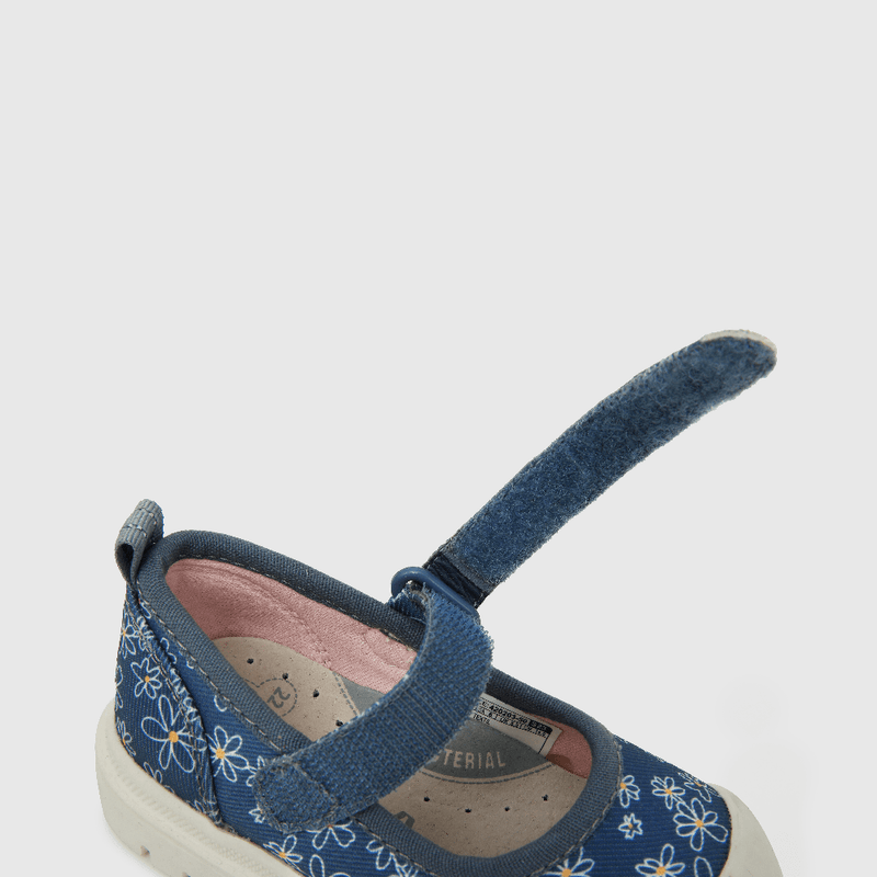 Ballerina de niña estampada con velcro azul (21 a 27)
