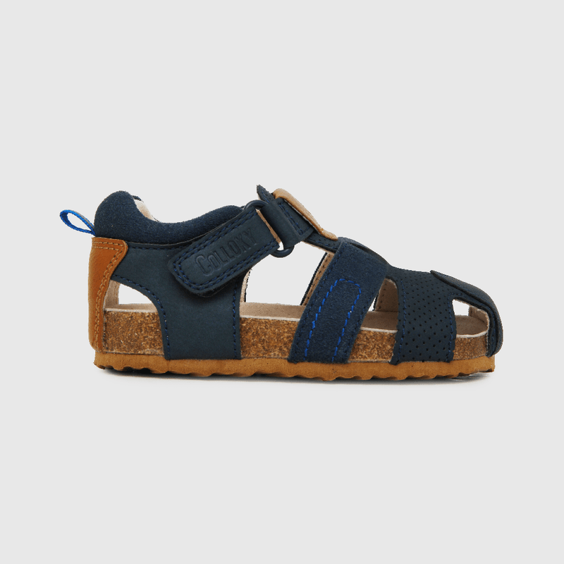 Sandalia de niño velcro corto azul (21 a 27)