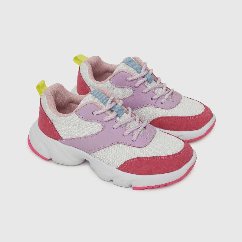 Zapatilla de niña chunky rosado (28 a 38)