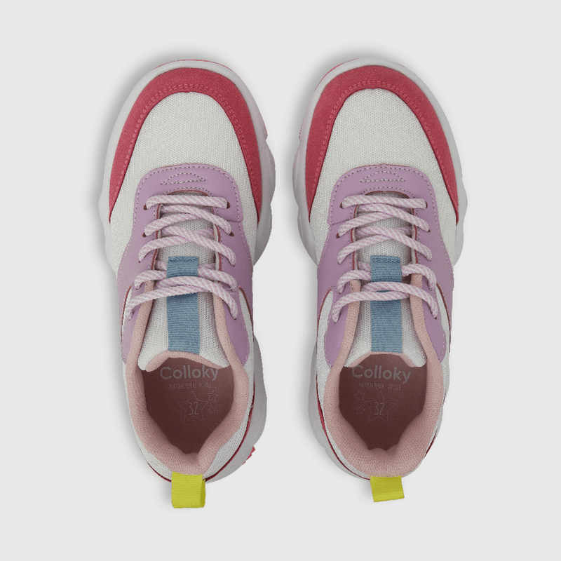 Zapatilla de niña chunky rosado (28 a 38)