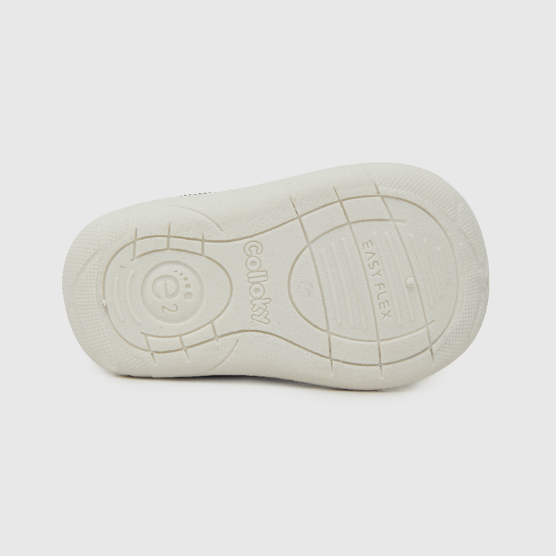 Zapatilla deportiva de niña con velcro elastico blanco (17 a 20)