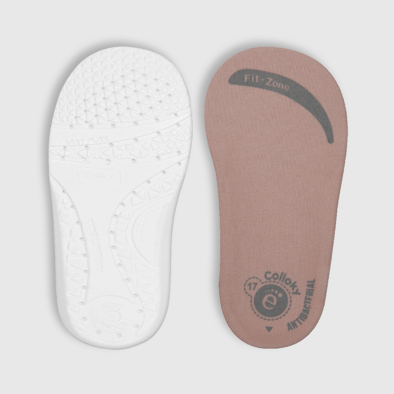 Zapatilla deportiva de niña con velcro elastico blanco (17 a 20)