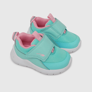 Zapatilla deportiva de niña velcro caña baja celeste (18 a 21)