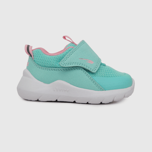 Zapatilla deportiva de niña velcro caña baja celeste (18 a 21)