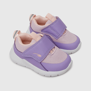 Zapatilla deportiva de niña velcro caña baja morado (18 a 21)
