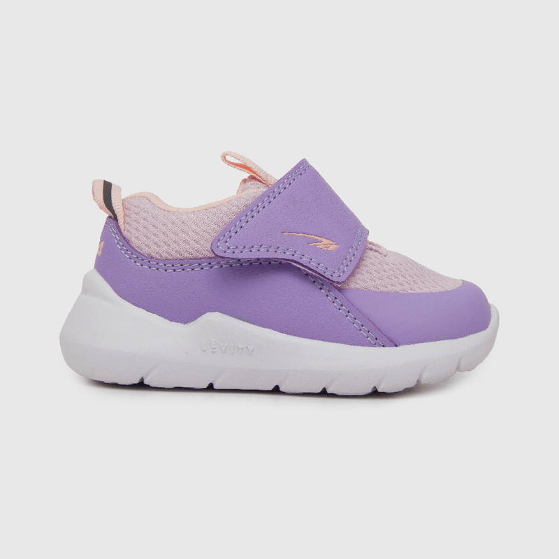 Zapatilla deportiva de niña velcro caña baja morado (18 a 21)