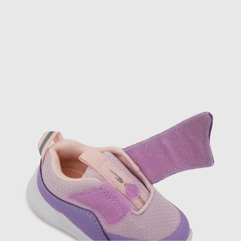 Zapatilla deportiva de niña velcro caña baja morado (18 a 21)