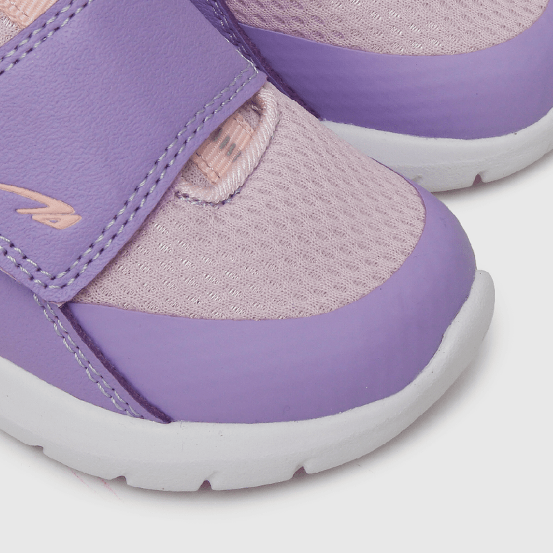 Zapatilla deportiva de niña velcro caña baja morado (18 a 21)