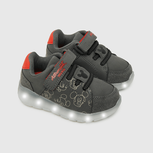 Zapatilla luces glow de niño negro (21 a 27)