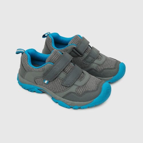 Zapatilla outdoor de niño logo emboss gris (28 a 33)