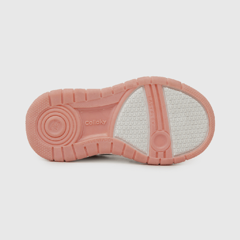 Zapatilla urbana de niña dos velcros blanco (21 a 27)