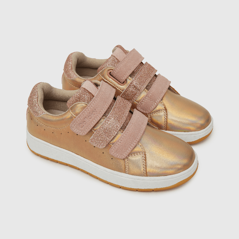 Zapatilla urbana de niña dos velcros rosado (28 a 38)