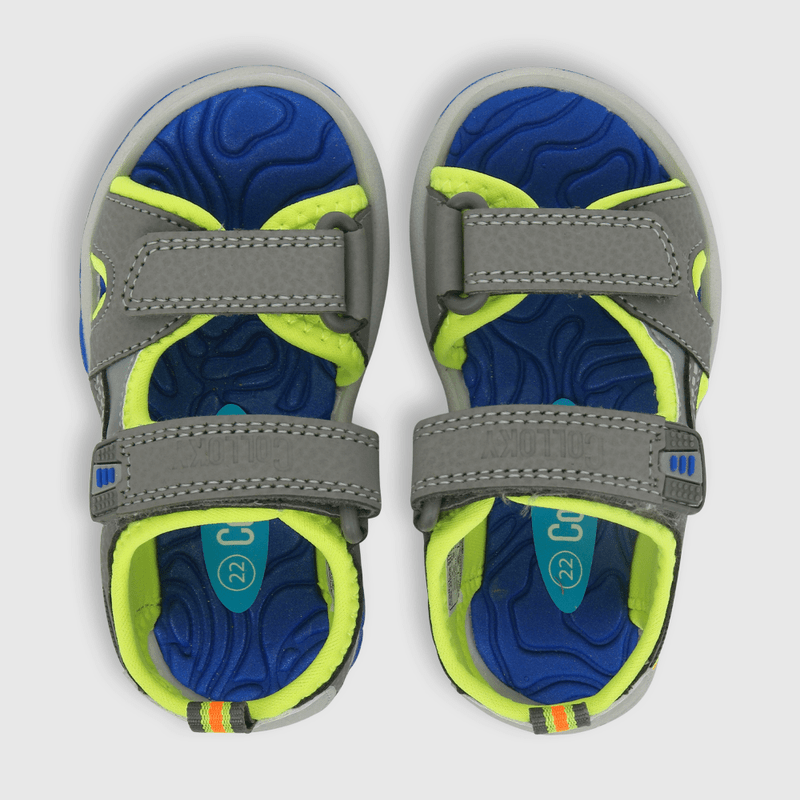 Aqua de niño abierta 2 velcros gris (21 a 27)