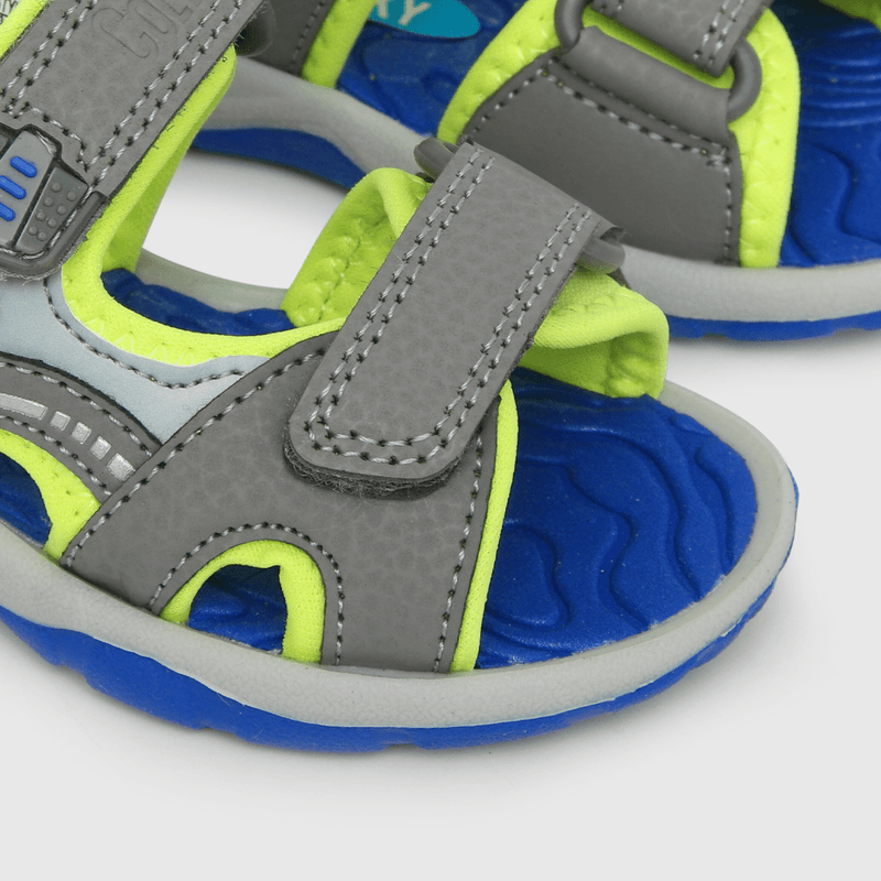 Aqua de niño abierta 2 velcros gris (21 a 27)