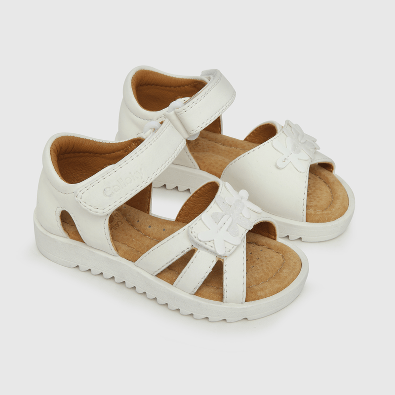 Sandalia de niña dos velcros blanco (21 a 27)