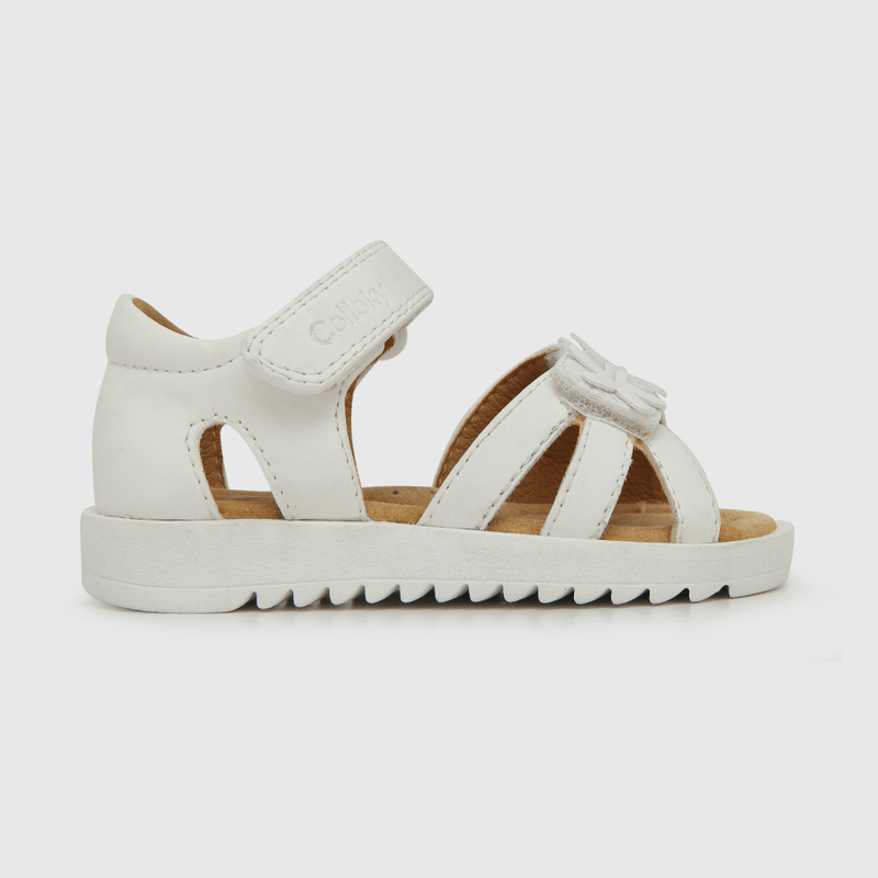 Sandalia de niña dos velcros blanco (21 a 27)
