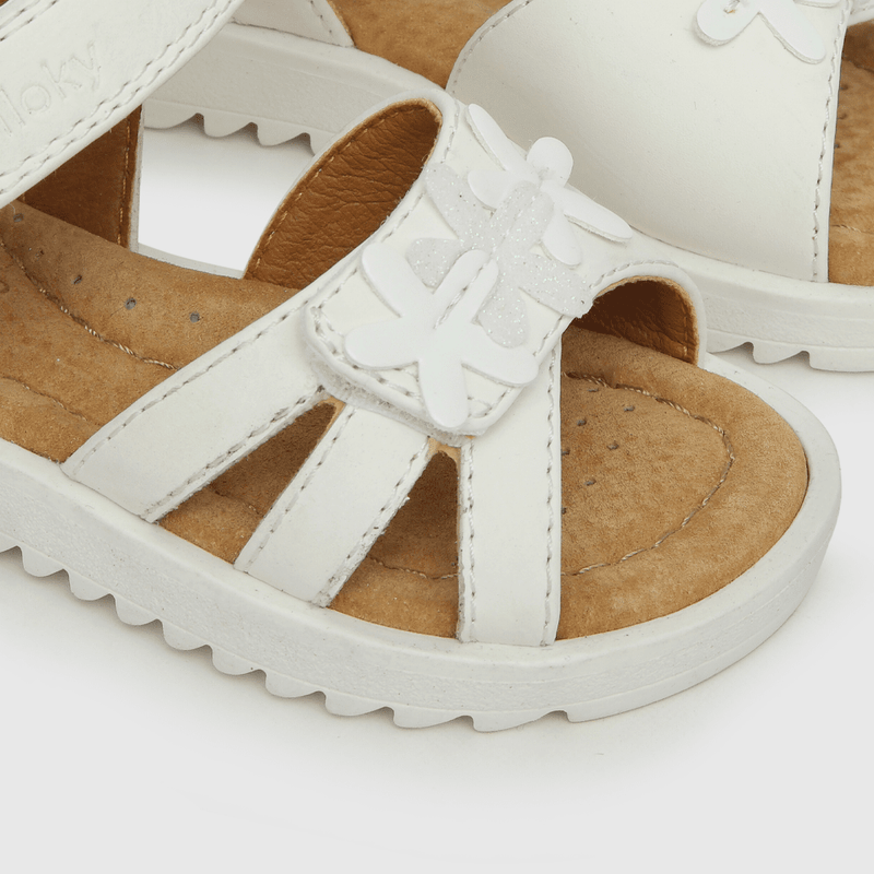 Sandalia de niña dos velcros blanco (21 a 27)