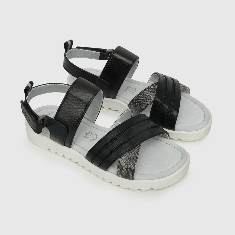 Sandalia de niña velcro negro (28 a 38)