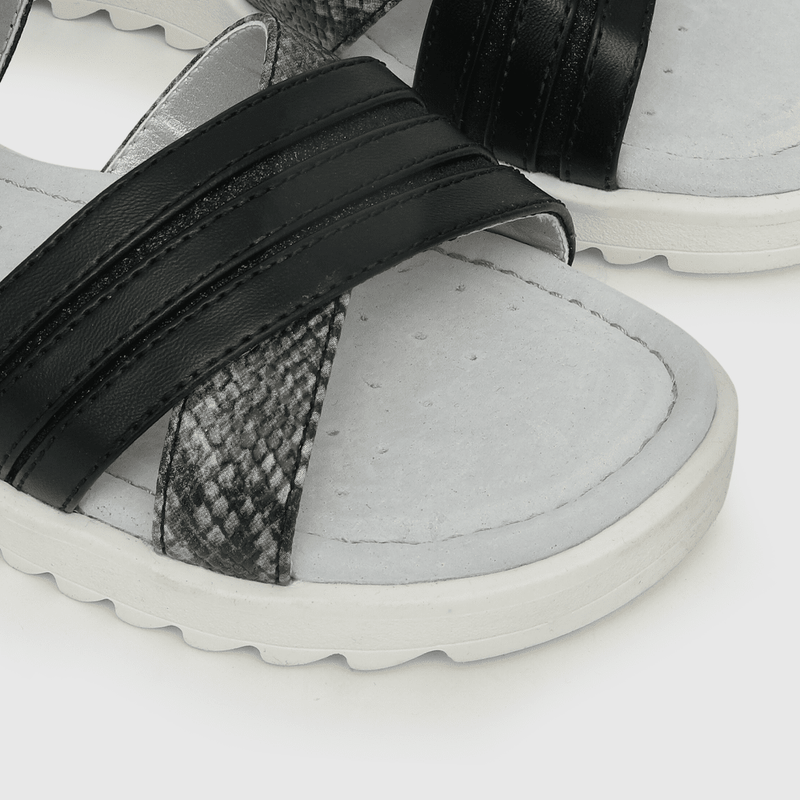 Sandalia de niña velcro negro (28 a 38)
