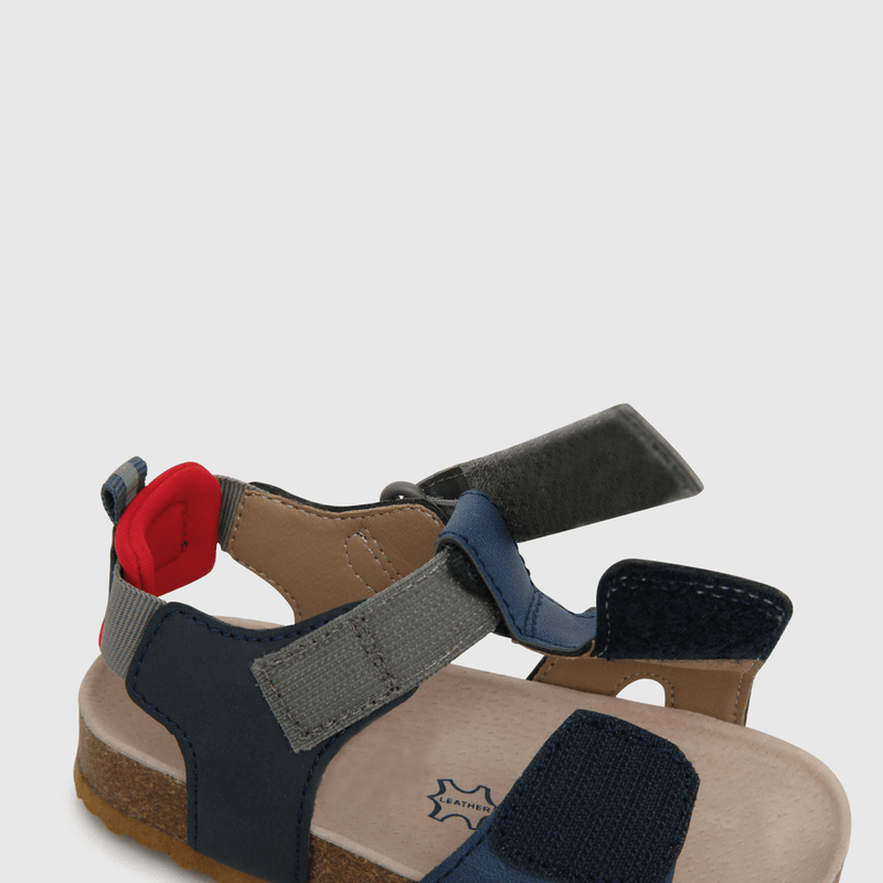 Sandalia de niño 2 velcros abierta azul (21 a 27)