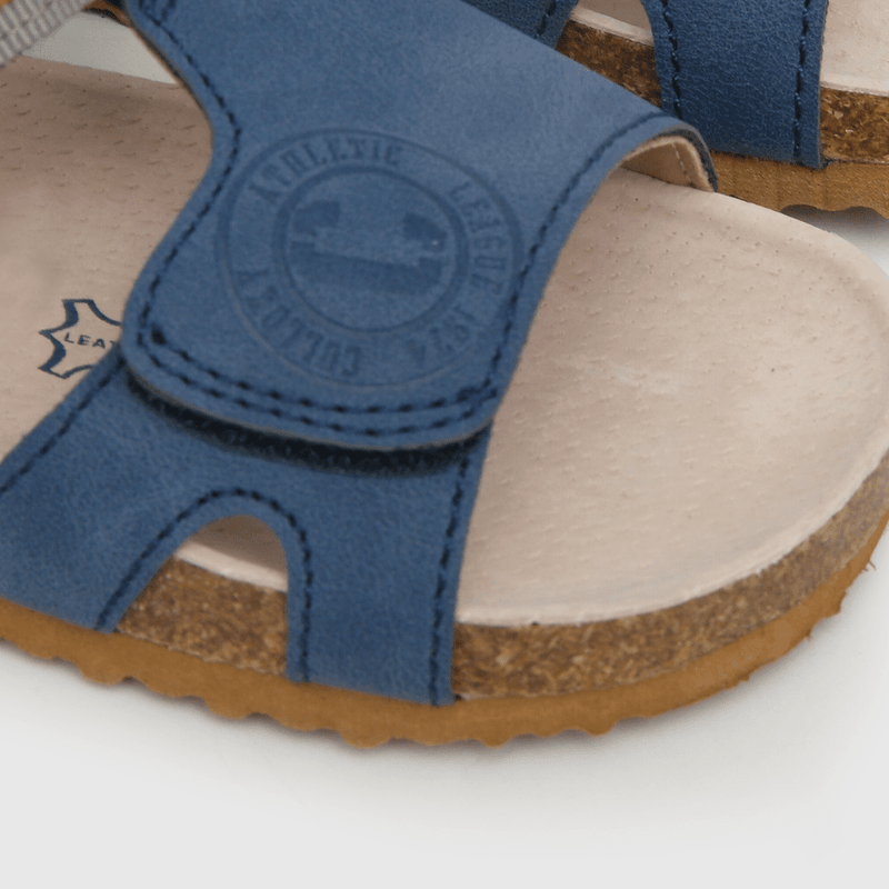 Sandalia de niño 2 velcros abierta azul (21 a 27)