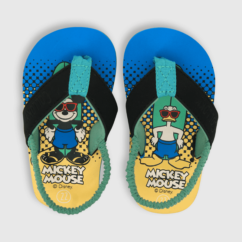 Hawaiana de niño Mickey y Donald azul (21 a 27)