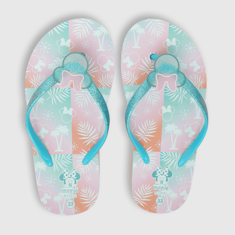 Hawaiana para niña glitter Minnie verde (28 a 36)