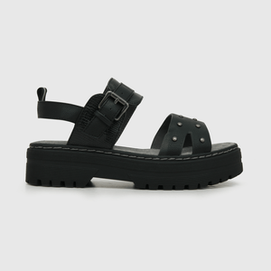 Sandalia de niña hebilla y velcro ajustable negro (28 a 38)