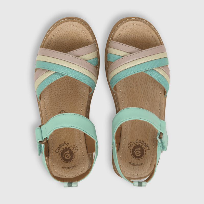 Sandalia de niña velcro verde (28 a 38)