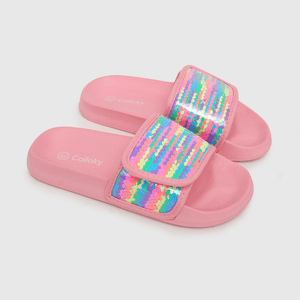Pantinas de playa de niña rosado (28 a 38)