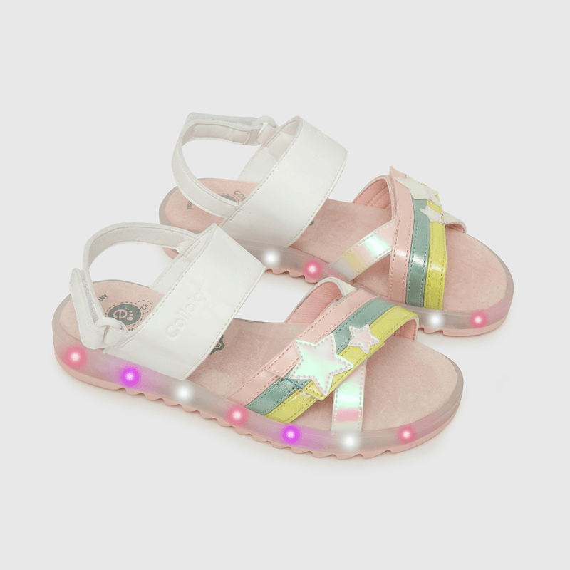 Sandalia con luces de niña blanco (28 a 36)