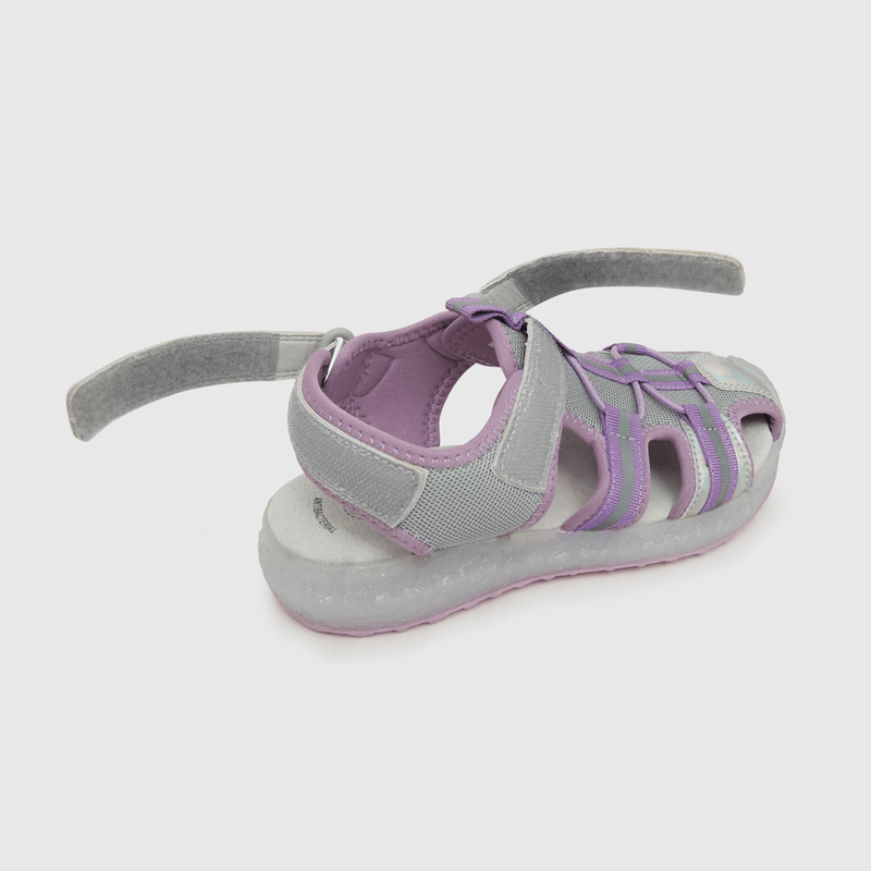 Sandalia con luces de niña velcro gris (28 a 36)