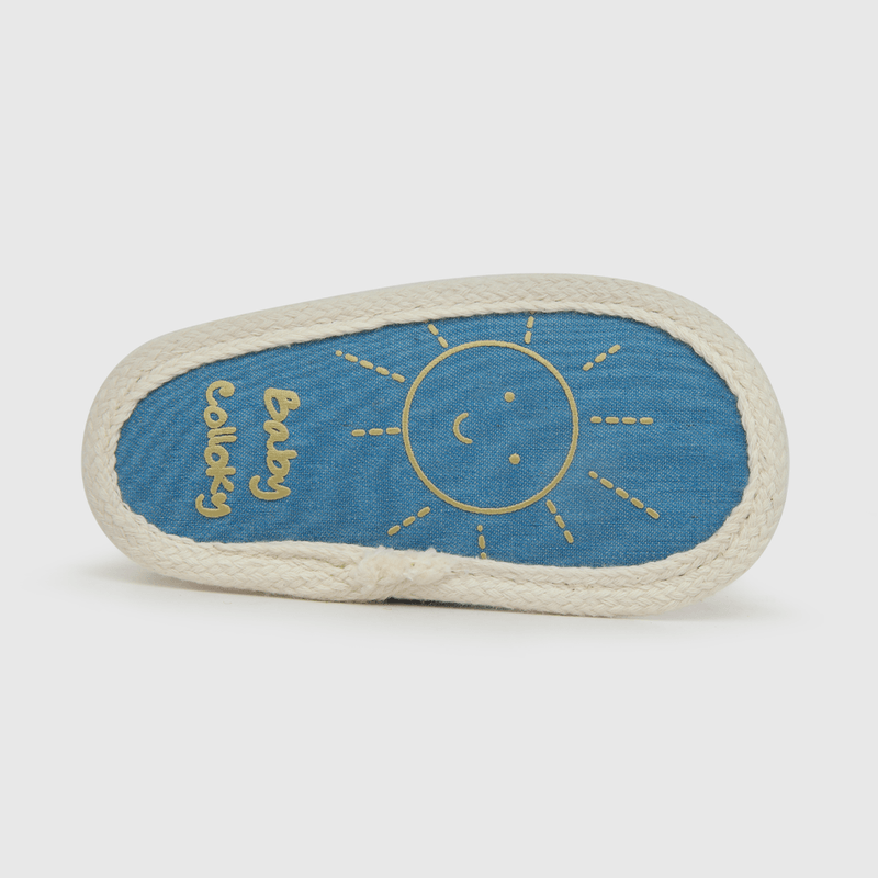 Sandalia de niña con velcro arcoiris azul (14 a 18)