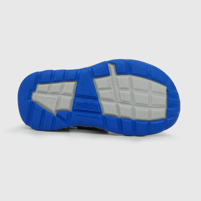 Sandalia de niño 2 velcros gris (21 a 27)