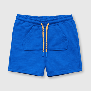 Bermuda de bebe niño con bolsillo azul (3 a 36 meses)
