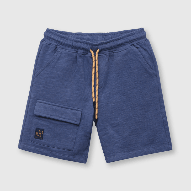 Bermuda de niño de punto azul (2 a 12 años)