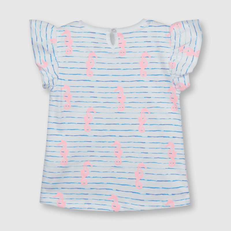 Polera de bebé niña estampada blanca (3 a 36 meses)