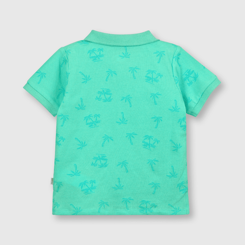 Polera de bebe niño de pique menta (3 a 36 meses)