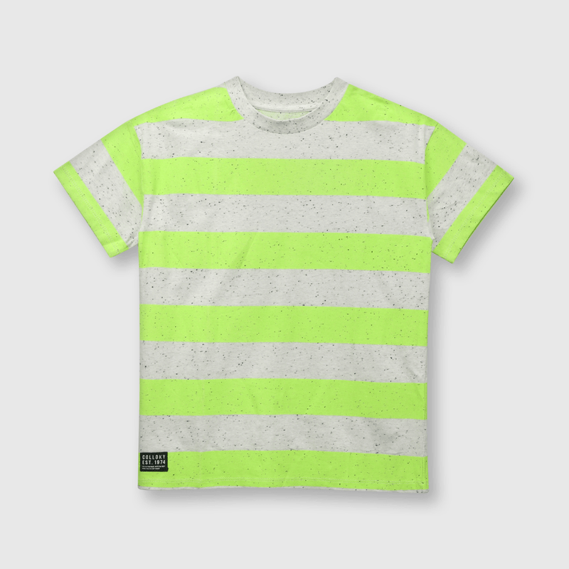 Polera de niño listada lima (2 a 12 años)