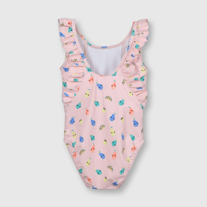 Traje de baño de bebé niña con filtro UV rosado (3 a 36 meses)